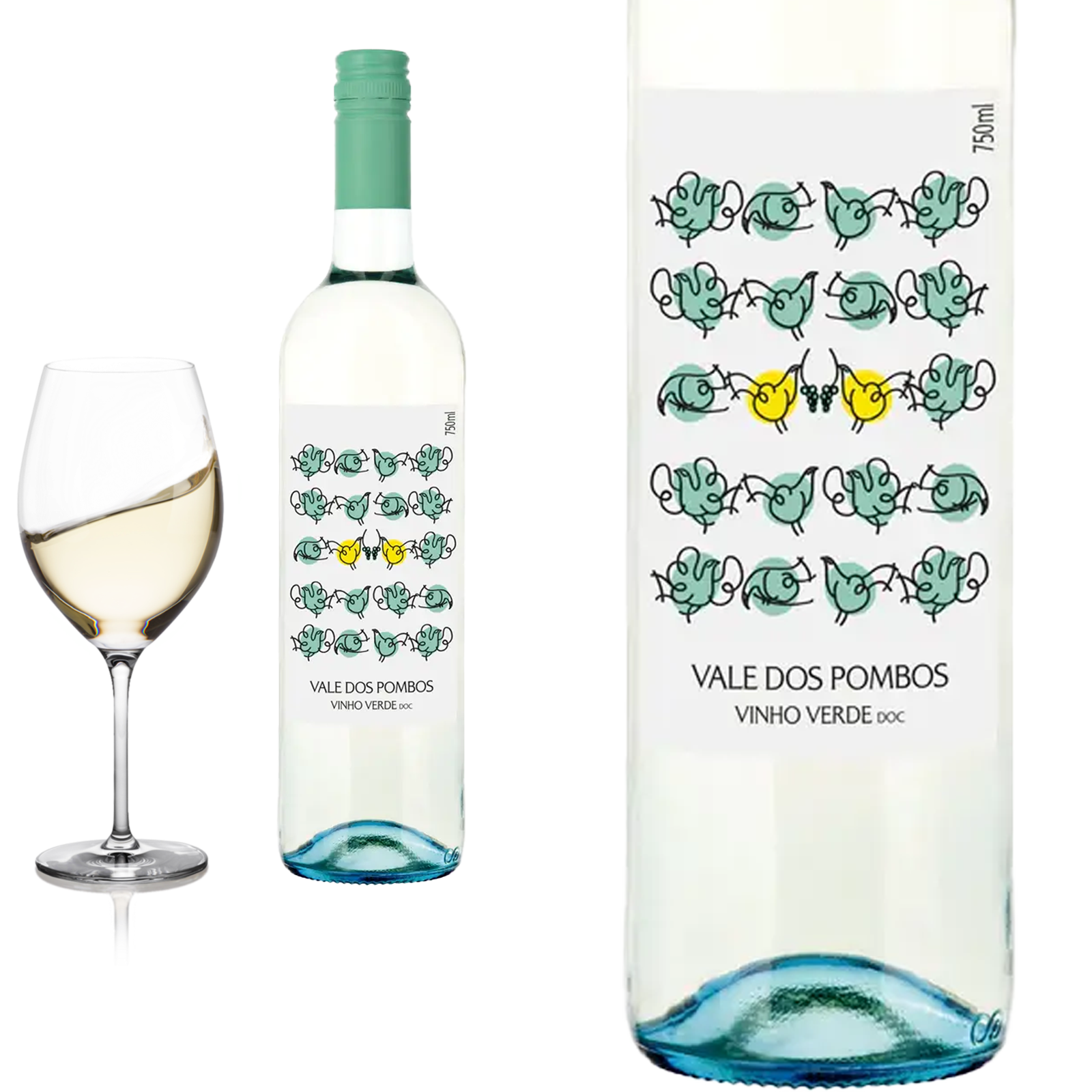 2022 Vinho Verde Branco Vale dos Pombos von Quinta da Lixa - Weisswein 2022 Vinho Verde Branco Vale dos Pombos von Quinta da Lixa - Weisswein