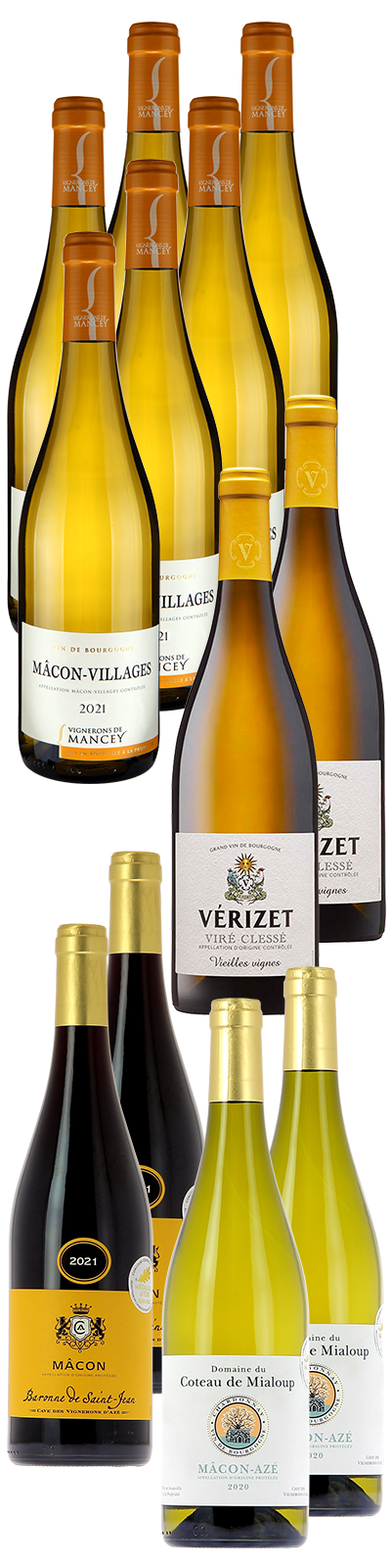 12 Fl. Sparpaket Maconais - Blanc & Rouge 12 Fl. Sparpaket Maconais - Blanc & Rouge