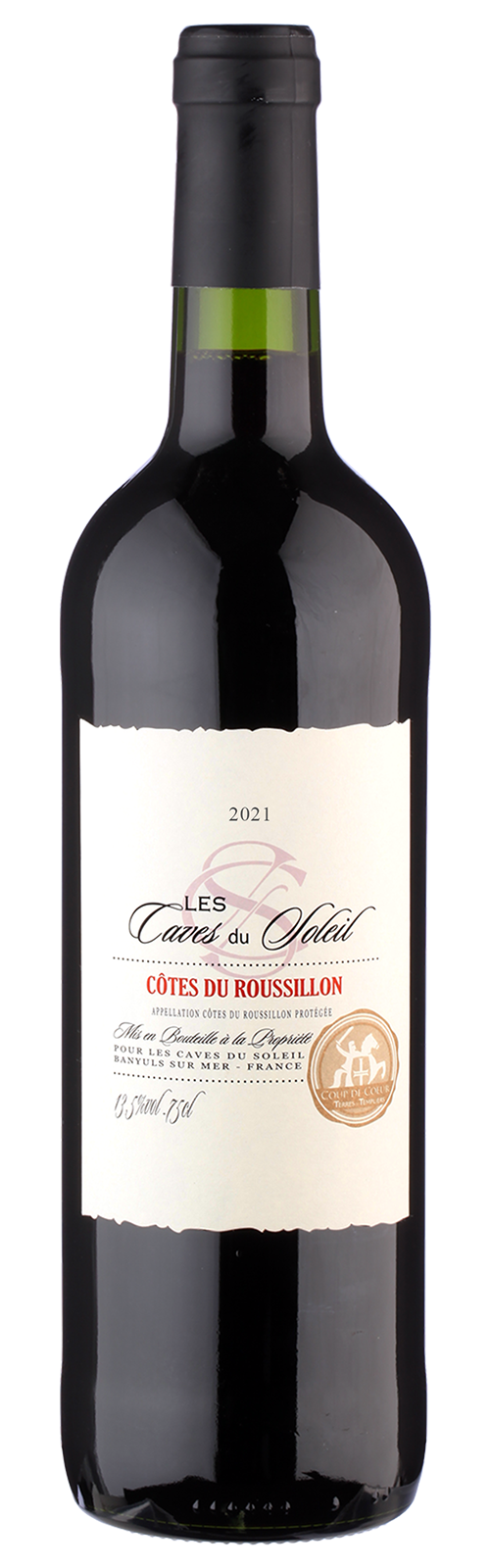 2021 Côtes du Roussillon rouge Les Caves du Soleil - Terres des Templiers - Rotwein 2021 Côtes du Roussillon rouge Les Caves du Soleil - Terres des Templiers - Rotwein