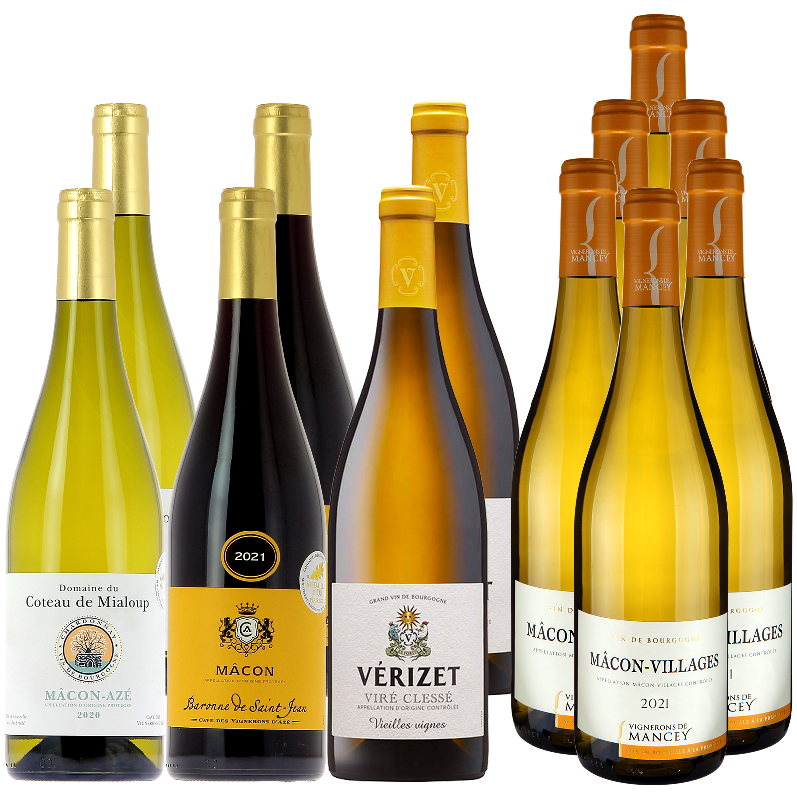 12 Fl. Sparpaket Maconais - Blanc & Rouge 12 Fl. Sparpaket Maconais - Blanc & Rouge