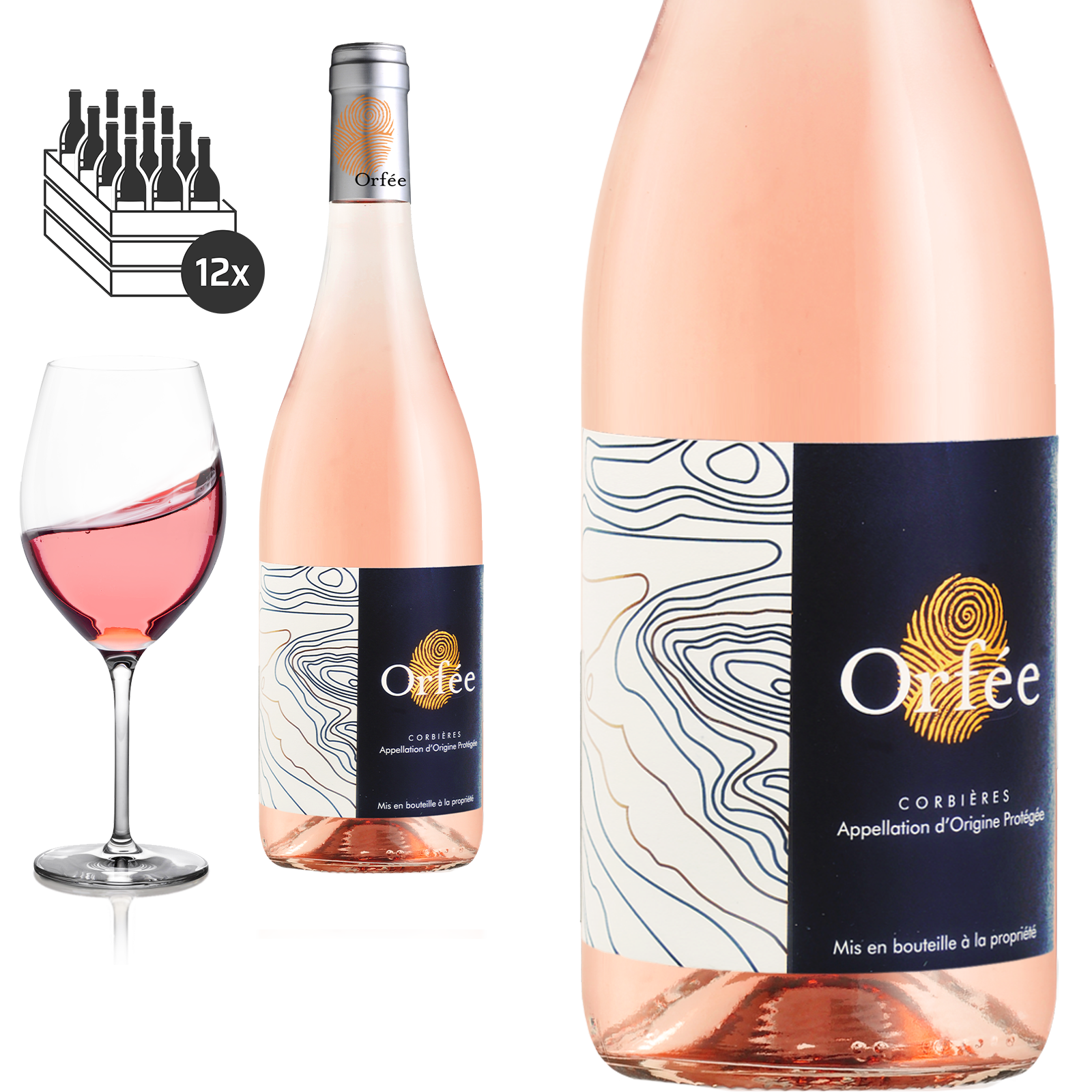 2021 Corbières rose Cuvée Orfée Celliers d'Orfée - Ornaisons - Roséwein 2021 Corbières rose Cuvée Orfée Celliers d'Orfée - Ornaisons - Roséwein