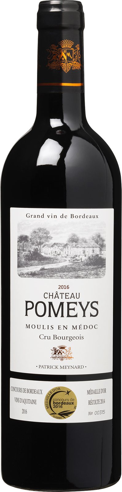 2018 Moulis Château Pomeys Cru Bourgeois Rotwein 2018 Moulis Château Pomeys Cru Bourgeois Rotwein