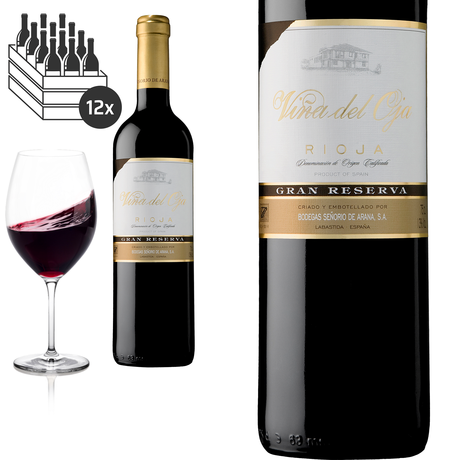 2016 Rioja GRAN RESERVA Vina del Oja von Bodegas Senorio de Arana - Rotwein 2016 Rioja GRAN RESERVA Vina del Oja von Bodegas Senorio de Arana - Rotwein