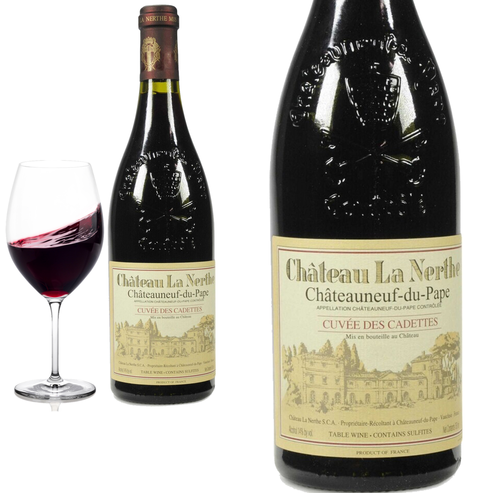 2006 Châteauneuf-du-Pape Cuvée des Cadettes von Château la Nerthe - Rotwein 2006 Châteauneuf-du-Pape Cuvée des Cadettes von Château la Nerthe - Rotwein