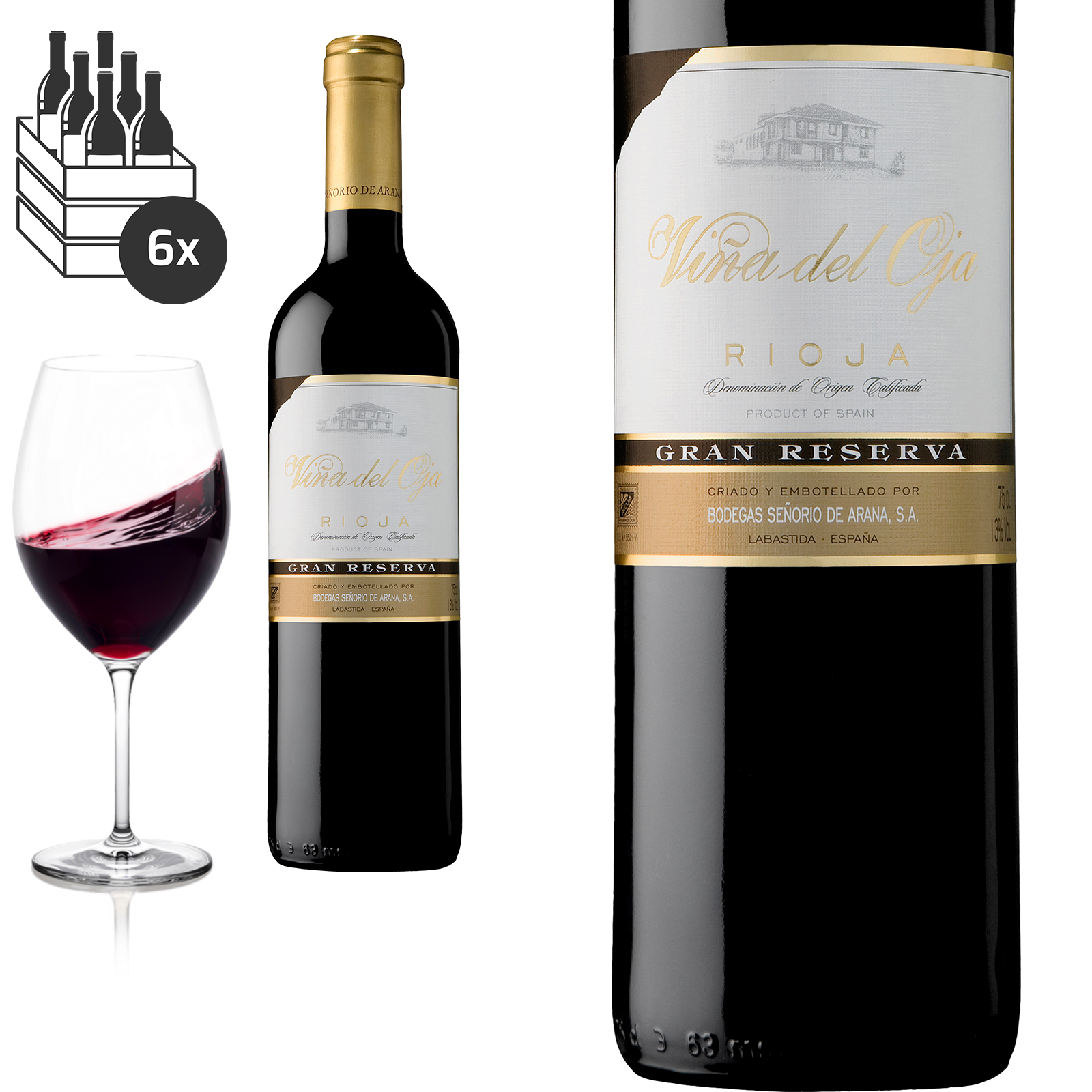 2016 Rioja GRAN RESERVA Vina del Oja von Bodegas Senorio de Arana - Rotwein 2016 Rioja GRAN RESERVA Vina del Oja von Bodegas Senorio de Arana - Rotwein