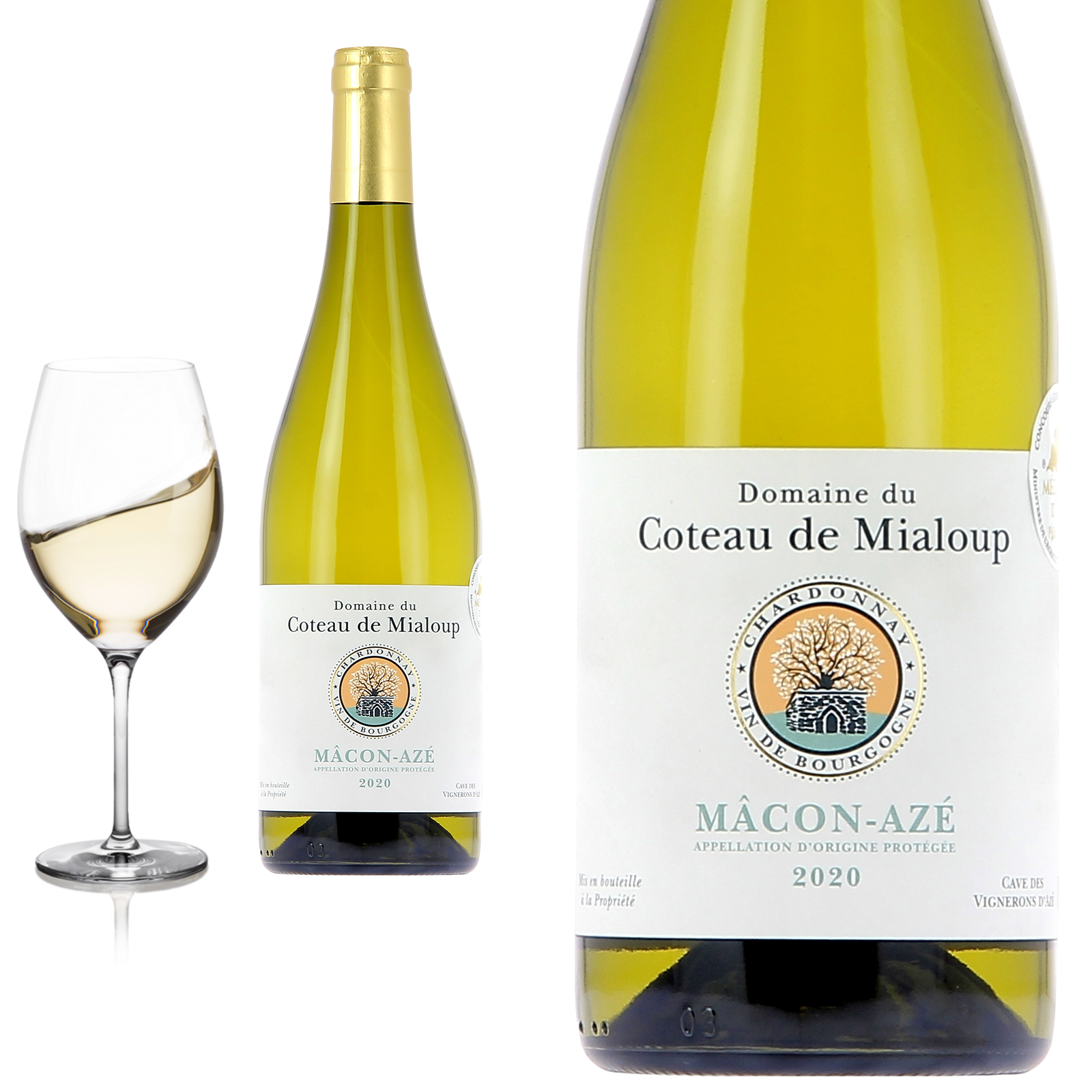 2020 Macon Azé Chardonnay Domaine du Coteau de Mialoup - Weißwein 2022 Macon Azé Chardonnay Domaine du Coteau de Mialoup - Weißwein
