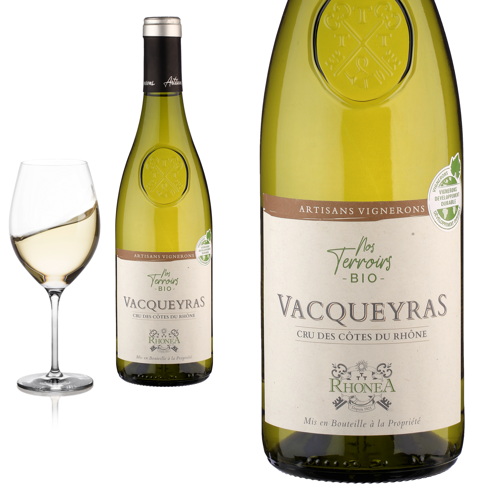 2020 Bio Vacqueyras Nos Terroirs von Rhonéa - Weisswein 2020 Bio Vacqueyras Nos Terroirs von Rhonéa - Weisswein