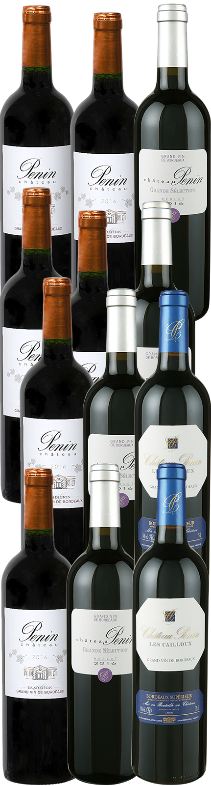 12 Flaschen Bordeaux-Superieur Entdecker Paket von Château Penin - Rotwein 12 Flaschen Bordeaux-Superieur Entdecker Paket von Château Penin - Rotwein