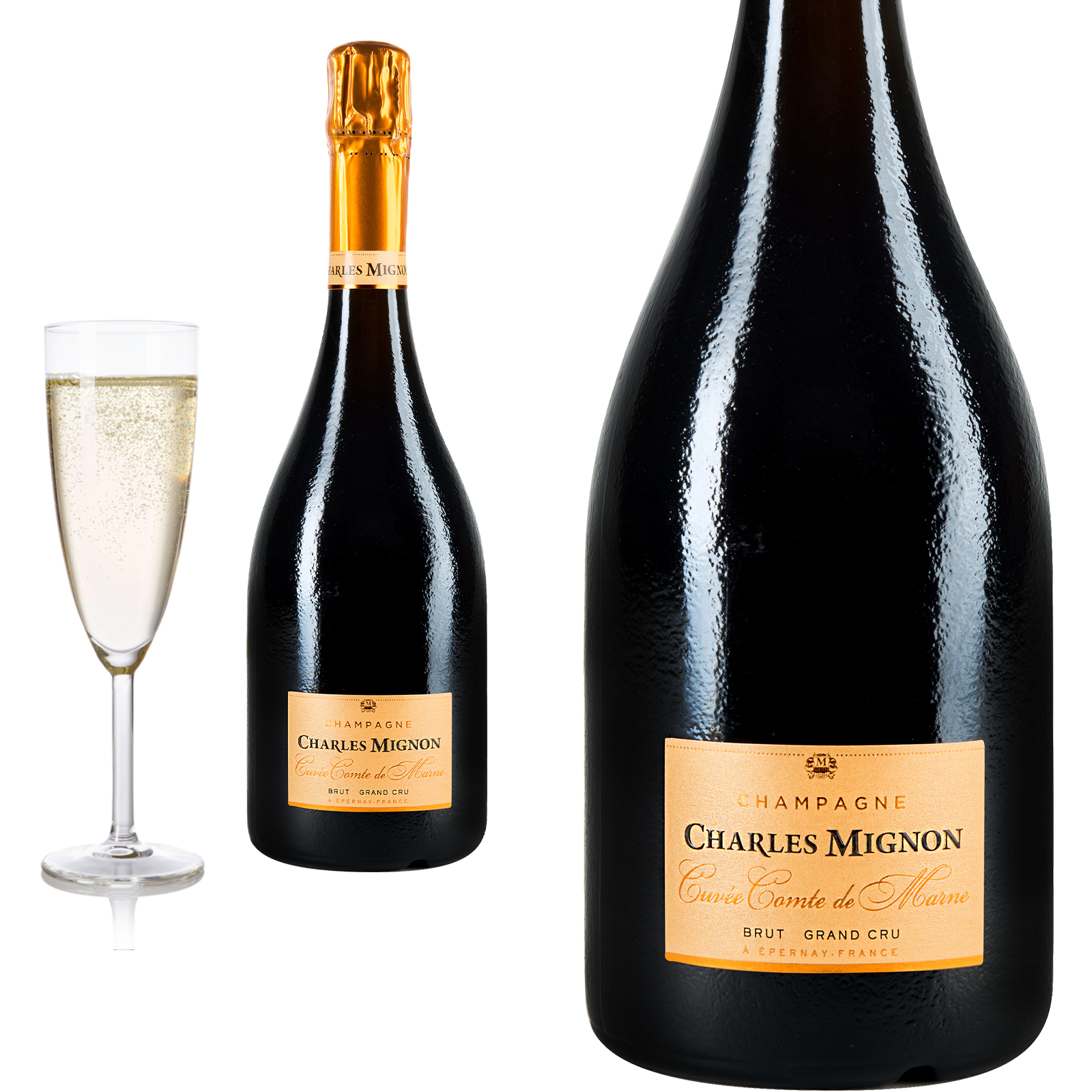 Champagne GRAND CRU Blanc Brut Comte de Marne von Charles Mignon