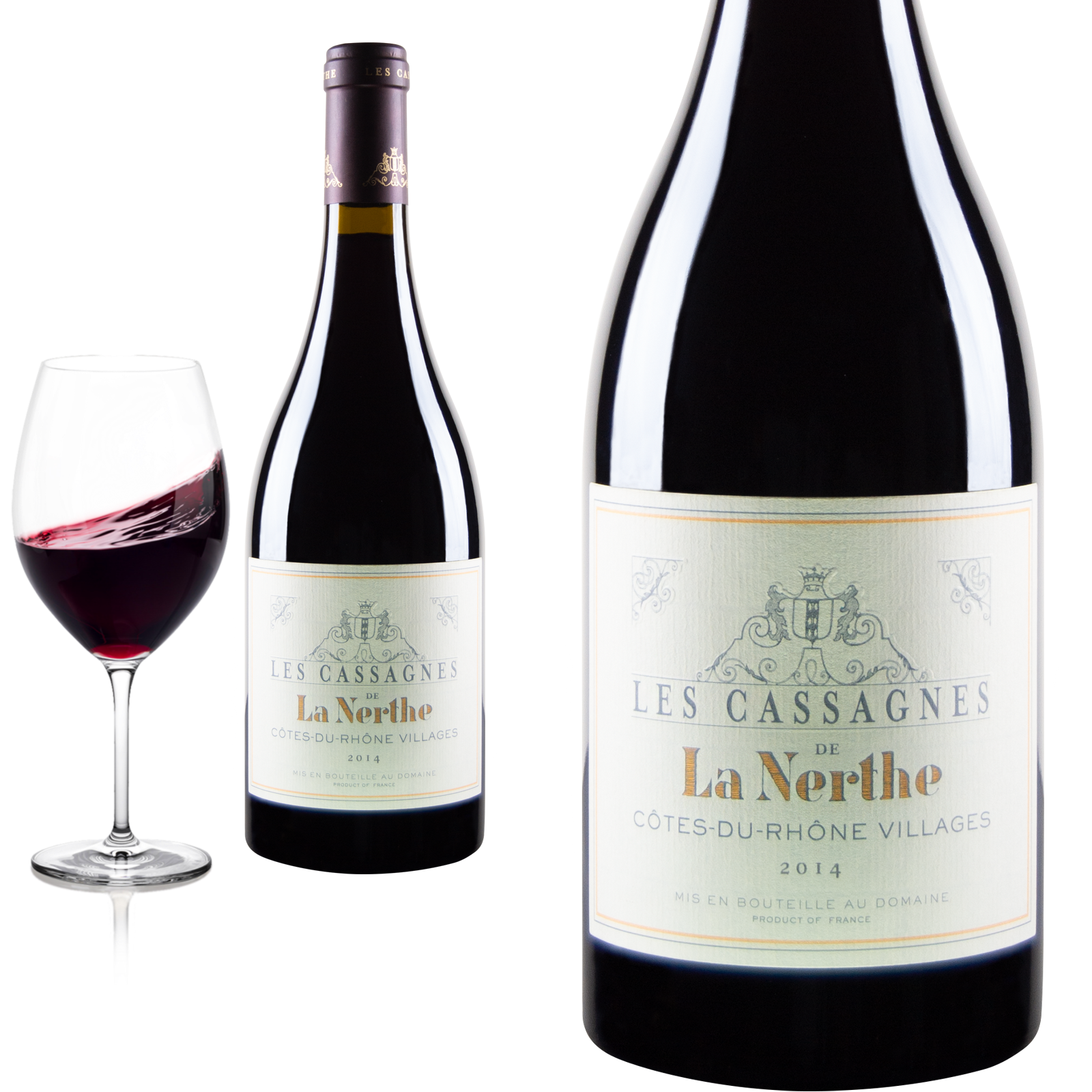2014 Côtes du Rhône Villages les Cassagnes von la Nerthe - Rotwein 2014 Côtes du Rhône Villages les Cassagnes von la Nerthe - Rotwein