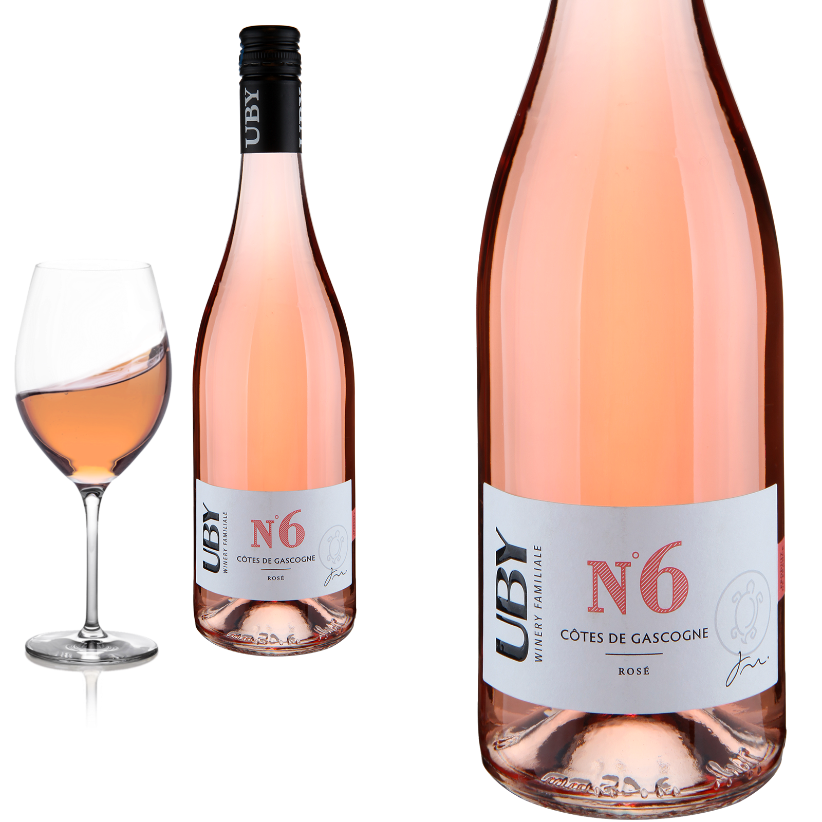 2022 Uby N°6 Rosé Côtes de Gascogne von Domaine d'Uby - Roséwein  2022 Uby N°6 Rosé Côtes de Gascogne von Domaine d'Uby - Roséwein