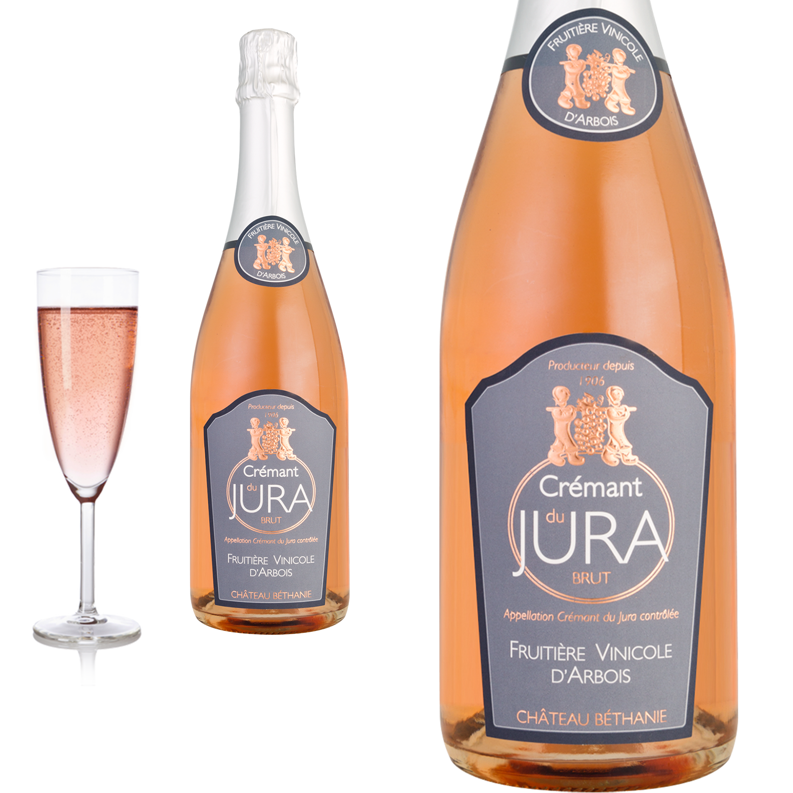 Rosé Crémant du Jura, aus Arbois vom Château Béthanie