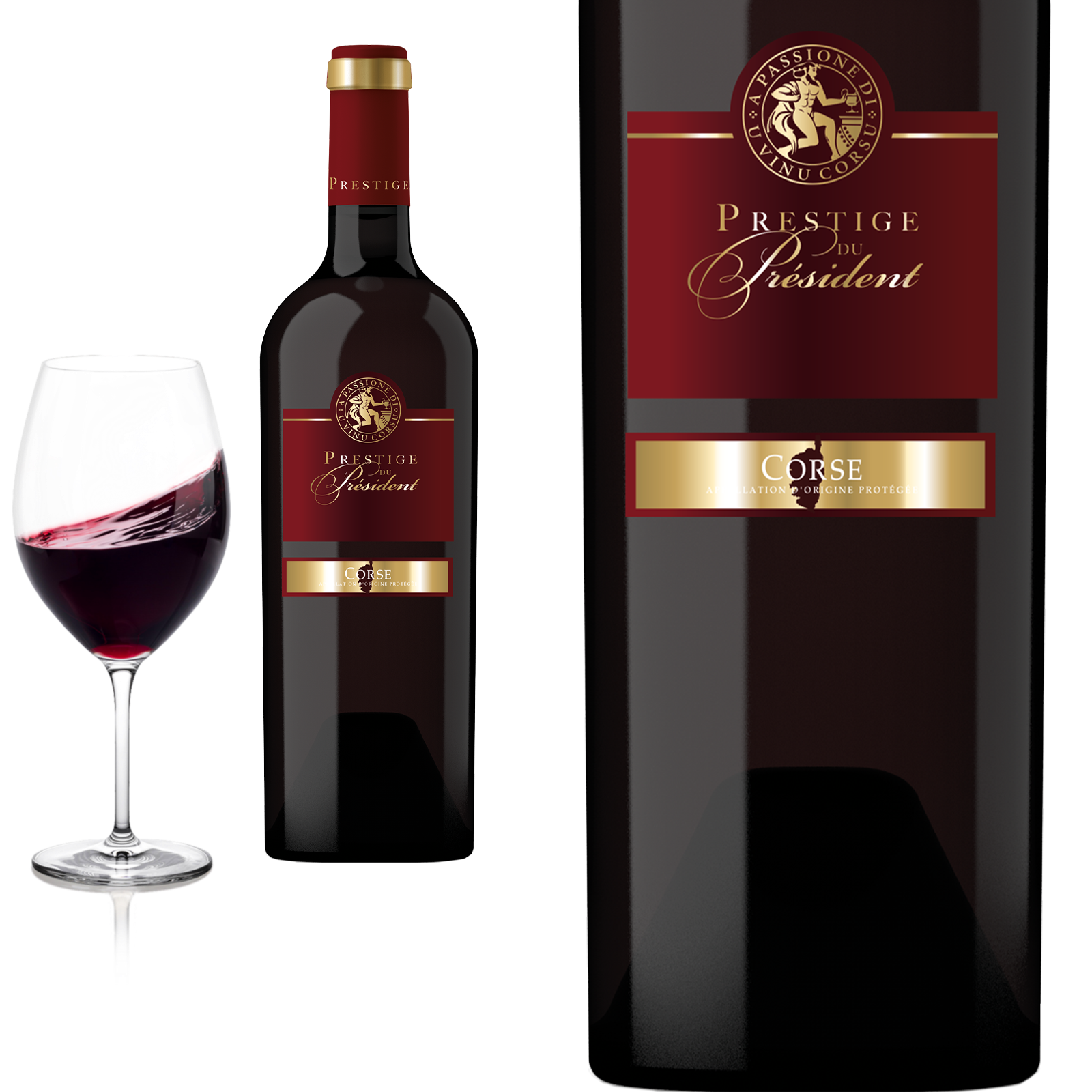 2020 Corse rouge Prestige du Président  - Rotwein 2020 Corse rouge Prestige du Président  - Rotwein