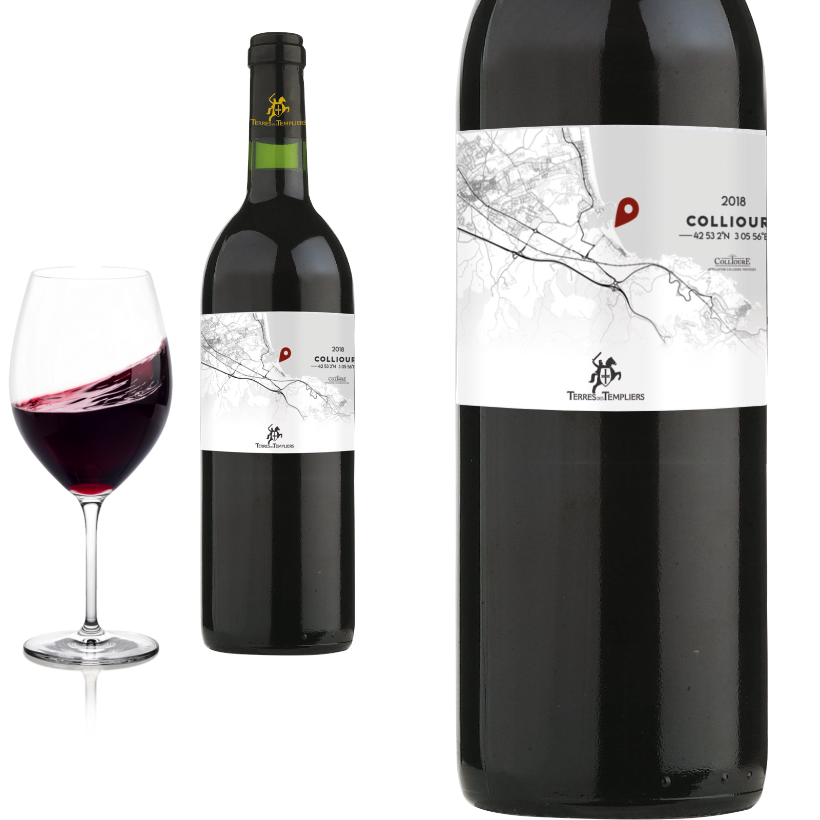 2018 Collioure Maps Terres des Templiers Rotwein 2018 Collioure Maps Terres des Templiers Rotwein