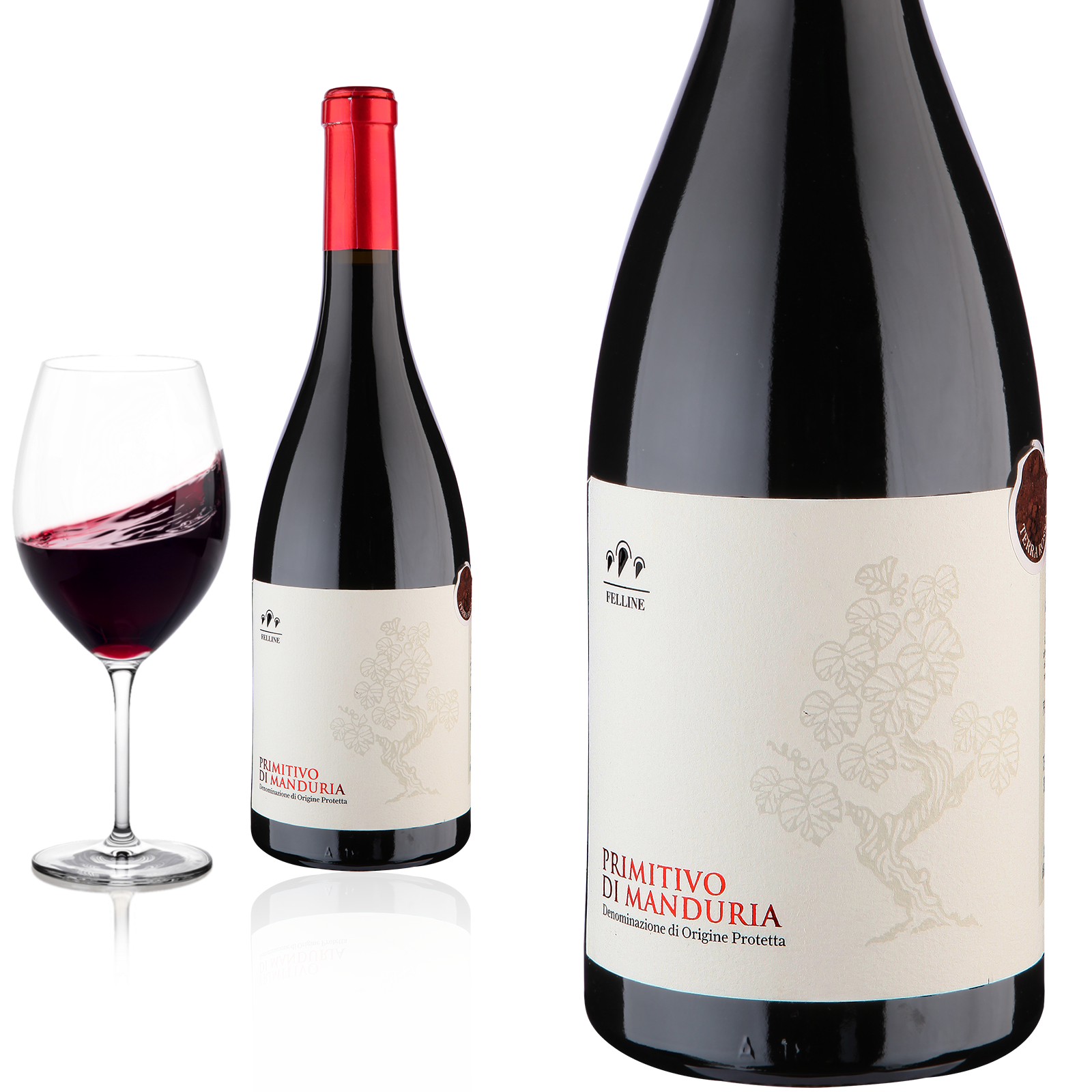 2021 Primitivo di Manduria DOP trocken von Felline Società Agricola - Rotwein 2021 Primitivo di Manduria DOP trocken von Felline Società Agricola - Rotwein