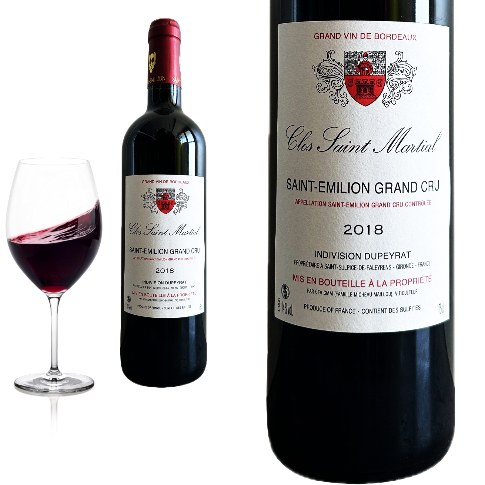 2018 Saint Emilion Grand Cru CLOS SAINT MARTIAL- Rotwein 2018 Saint Emilion Grand Cru CLOS SAINT MARTIAL- Rotwein