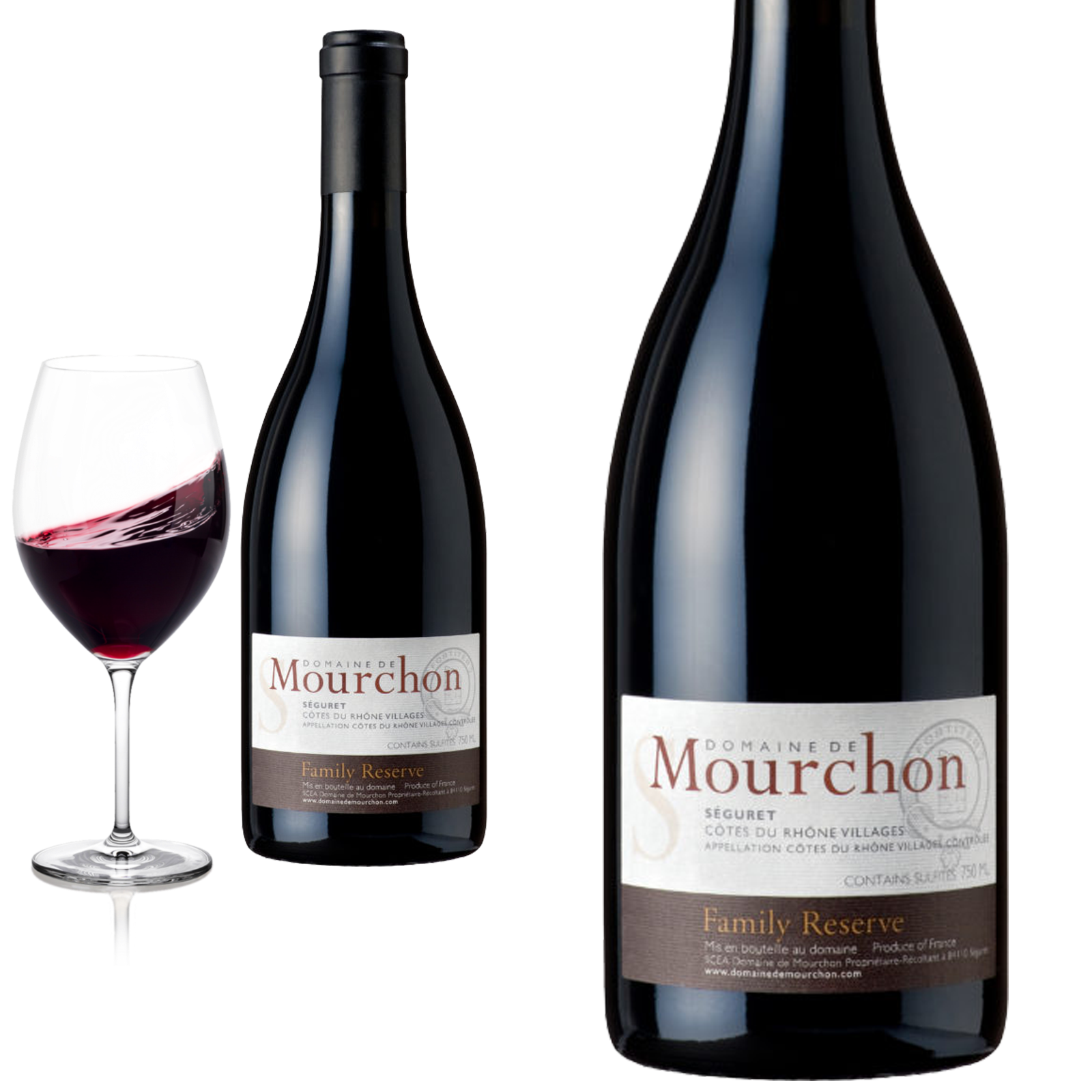 2014 Seguret Côtes du Rhône Villages FAMILY RÉSERVE Syrah von Domaine de Mourchon  - Rotwein 2014 Seguret Côtes du Rhône Villages FAMILY RÉSERVE Syrah von Domaine de Mourchon  - Rotwein