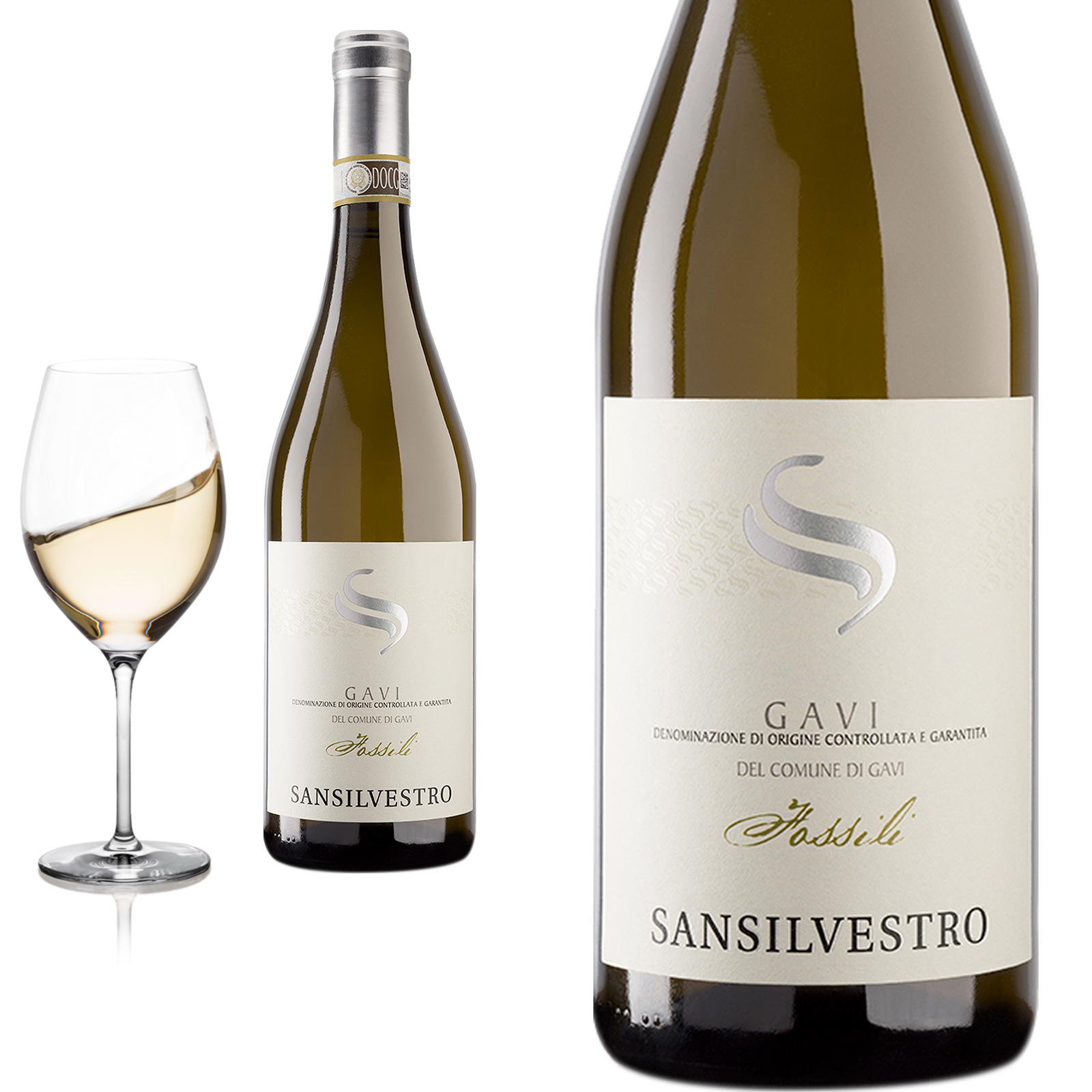 2024 Gavi di Gavi Fossili Commune von Sartirano San Silvestro - Weißwein 2024 Gavi di Gavi Fossili Commune von Sartirano San Silvestro - Weißwein