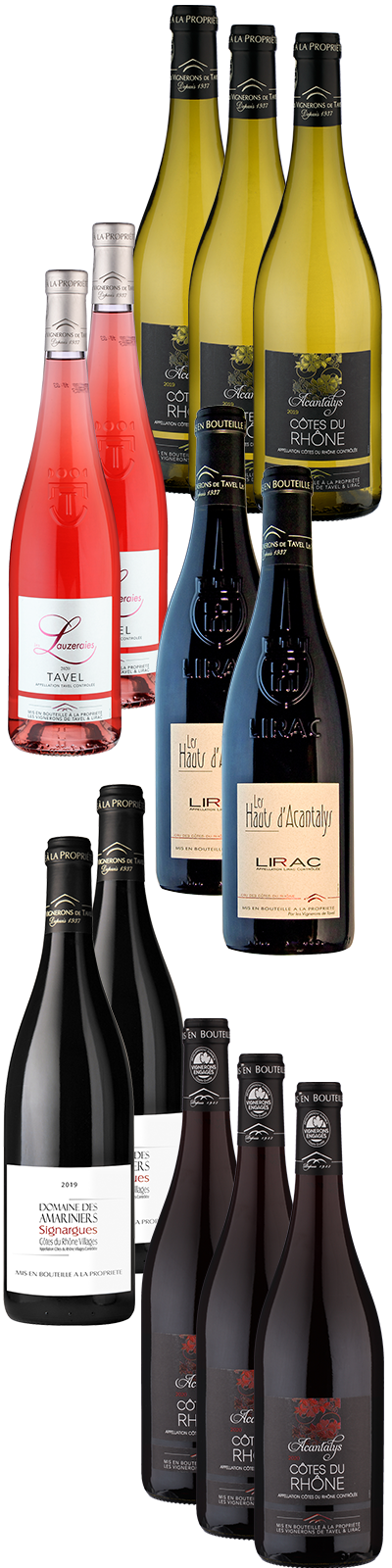 12 Fl. »Vallée du Rhône« -paket Vignerons de Tavel 12 Fl. »Vallée du Rhône« -paket Vignerons de Tavel