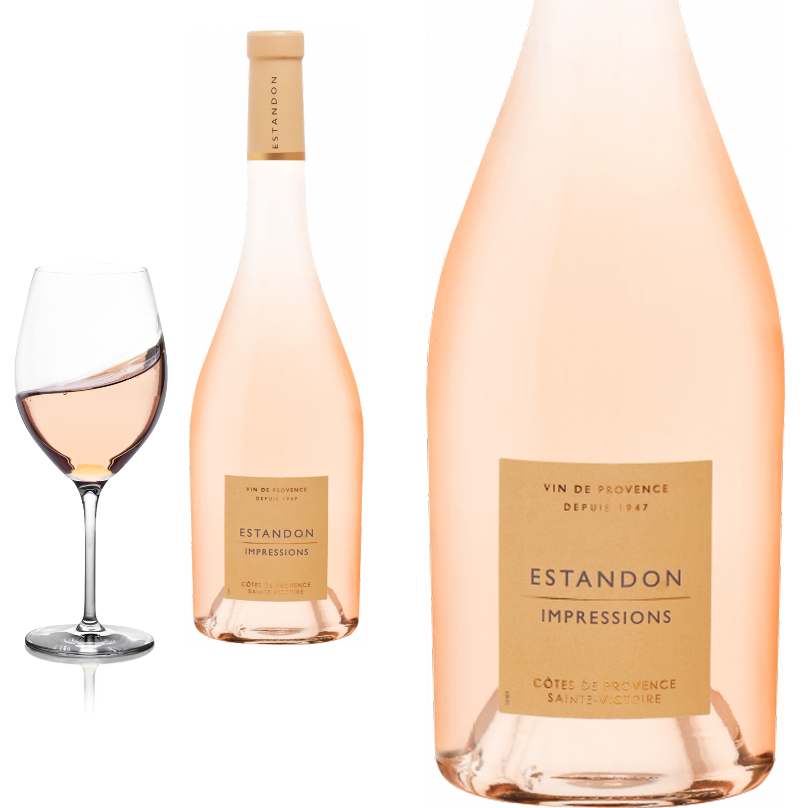 2023 Impression Rosé Cotes de Provence Sainte Victoire von Estandon - Roséwein 2023 Impression Rosé Cotes de Provence Sainte Victoire von Estandon - Roséwein