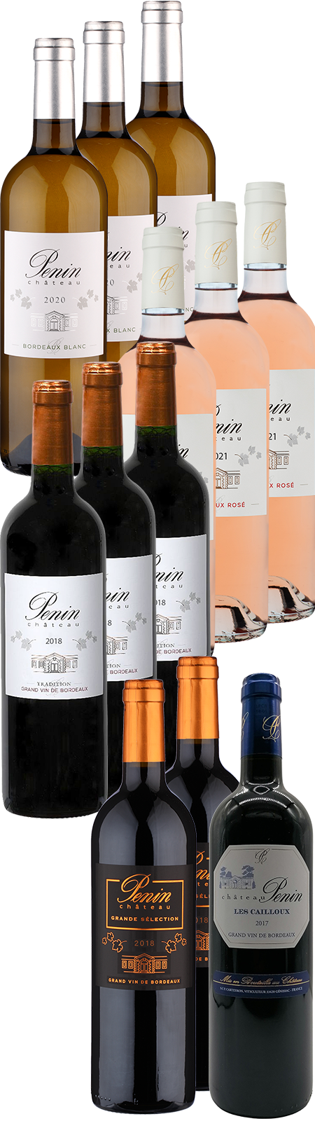 12 Flaschen Bordeaux Probierperpaket von Château Penin 12 Flaschen Bordeaux Probierperpaket von Château Penin