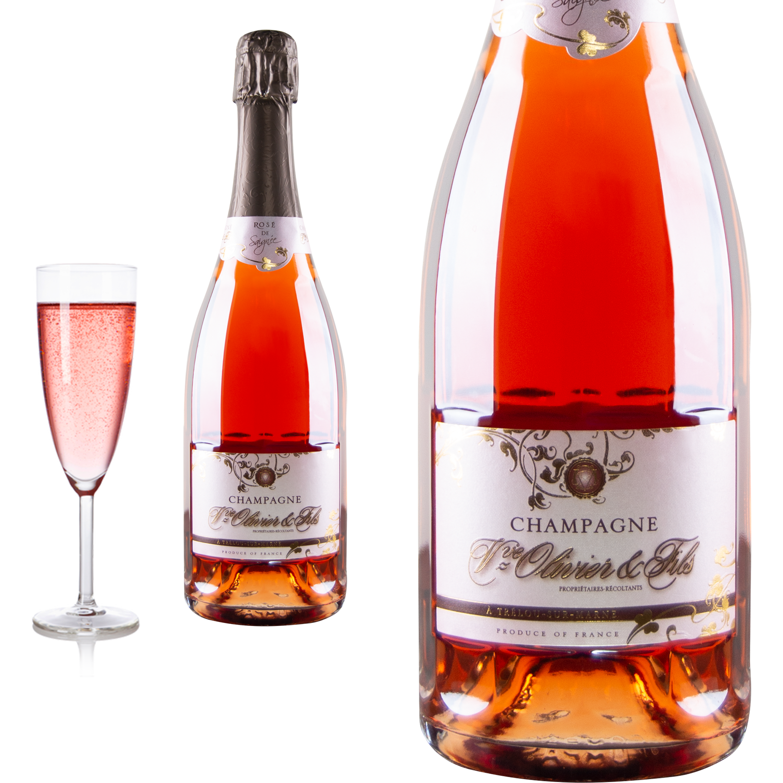 Champagne Rosé Saignee Veuve Olivier & Fils Perle de Saignee Brut Champagne Rosé Saignee Veuve Olivier & Fils Perle de Saignee Brut