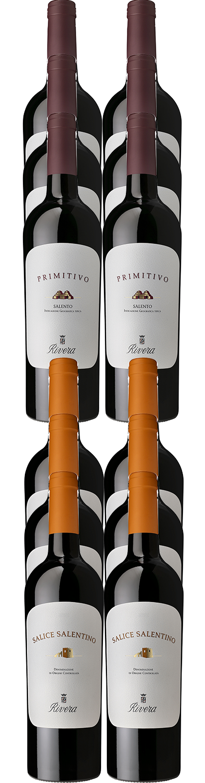 12 Fl. Entdeckerpaket  vom italiensichen Stiefel-Absatz 12 Fl. Entdeckerpaket  vom italiensichen Stiefel-Absatz