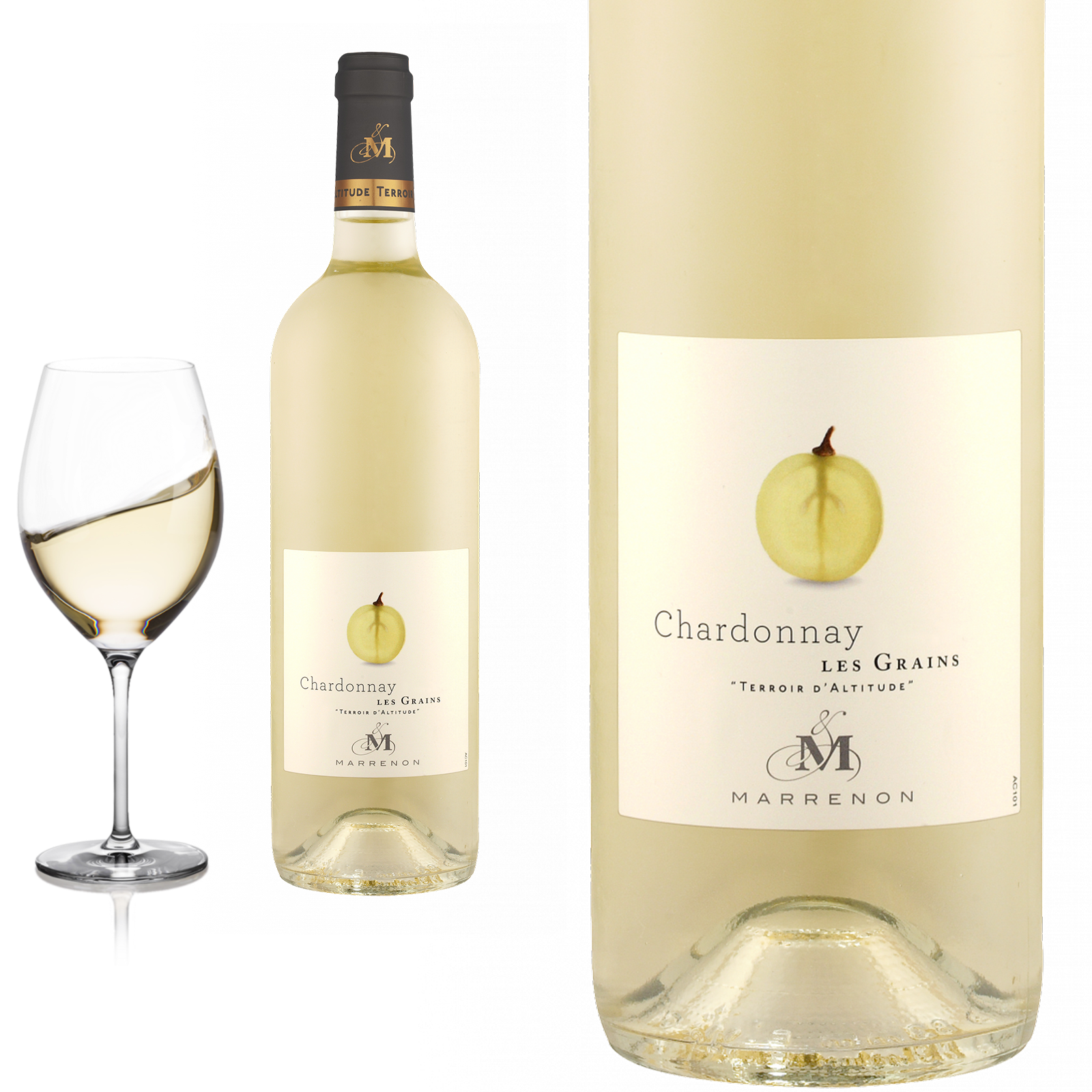 2023 Chardonnay LES GRAINS d‘Altitude trocken von Marrenon - Weißwein 2023 Chardonnay LES GRAINS d‘Altitude trocken von Marrenon - Weißwein