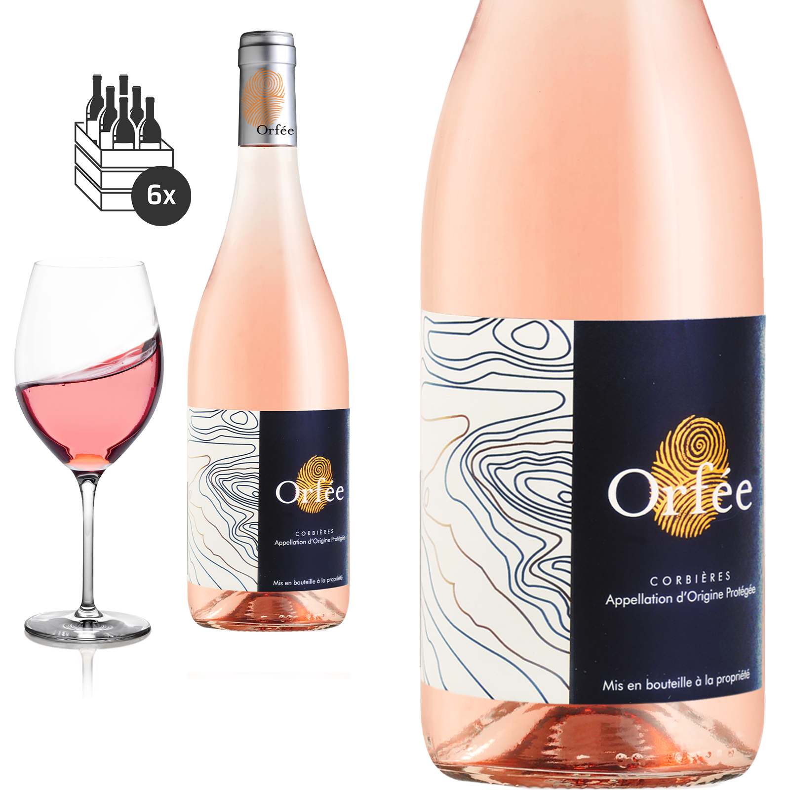 2021 Corbières rose Cuvée Orfée Celliers d'Orfée - Ornaisons - Roséwein 2021 Corbières rose Cuvée Orfée Celliers d'Orfée - Ornaisons - Roséwein