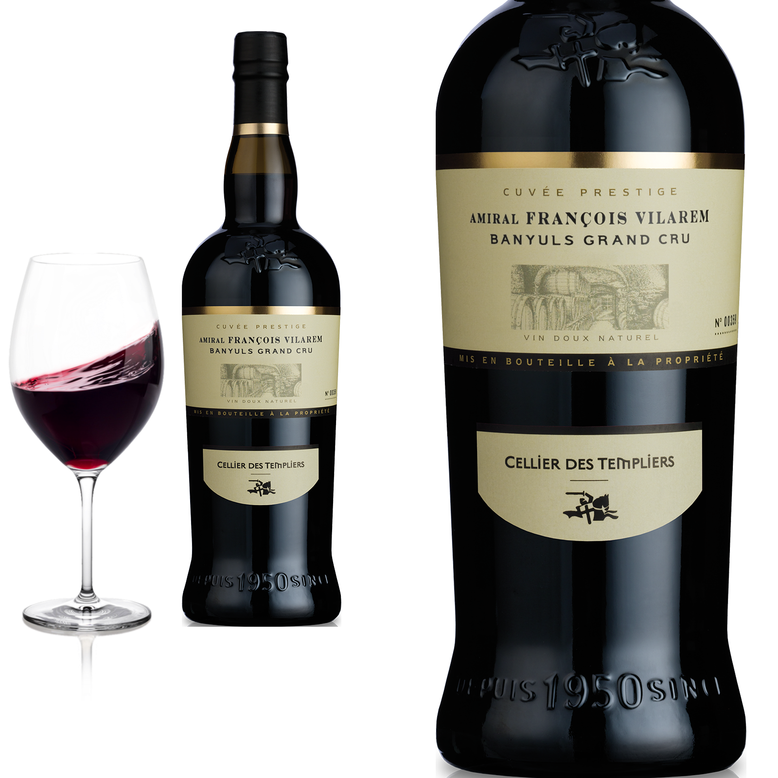 2003 Banyuls Grand Cru l'Absolu  von Terres des Templiers - Rotwein 2008 Banyuls Grand Cru Cuvée Amiral Vilarem von Terres des Templiers - Rotwein